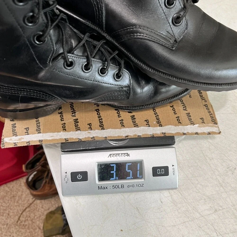 Vintage Military Combat Boots 1984 size‎ 8 Regular Waffle Sole RO Search Leather